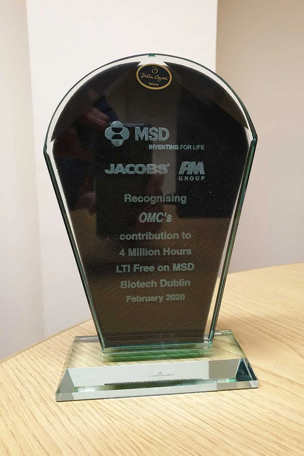 OMC awarded for safety