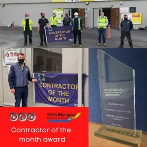 Wuxi Biologics - Contractor of the month Award