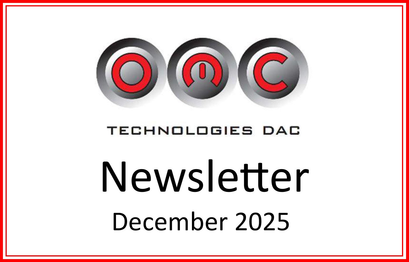 OMC Technologies logo, Newsletter December 2025